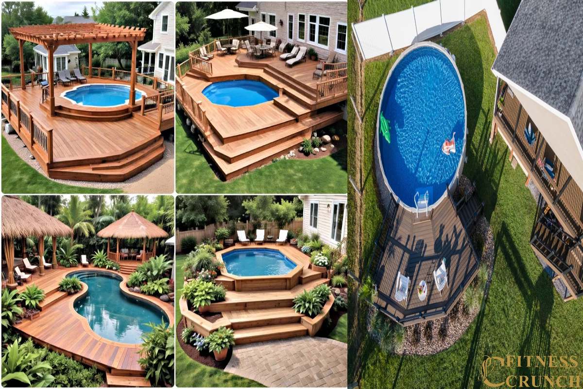 above ground pool deck ideas on a budget