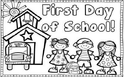 Back to School Coloring Page _ First Day of School Coloring Page 