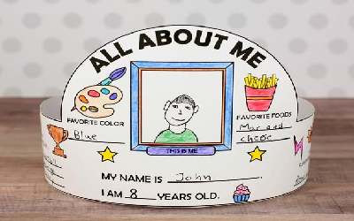 All about me hat with TEMPLATE