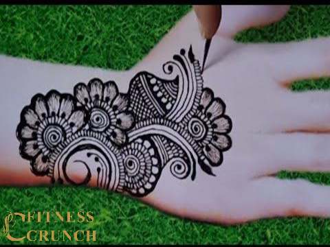 Easy and simple arabic mehndi design for back hand _ mehndi designs arabic style _ cone designs 