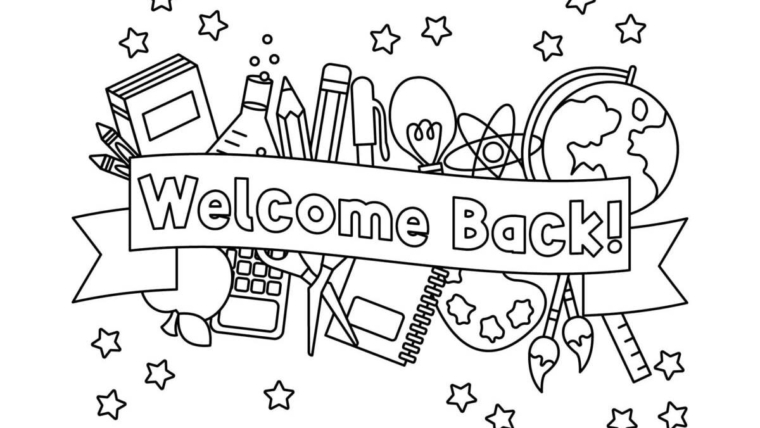 First Day Of School Coloring Pages