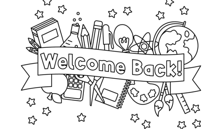 First Day Of School Coloring Pages