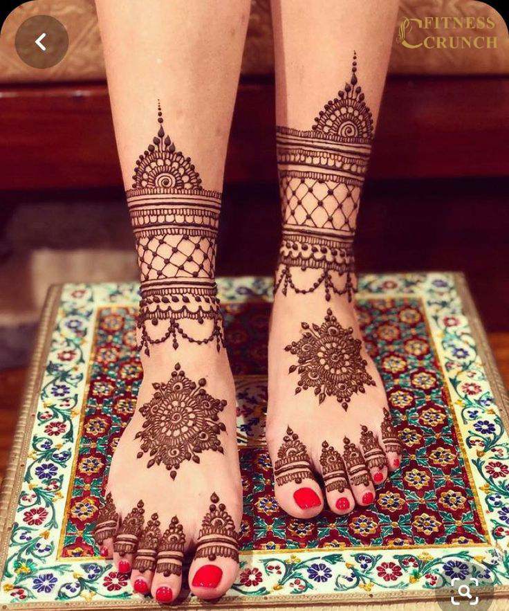 Leg Henna Designs