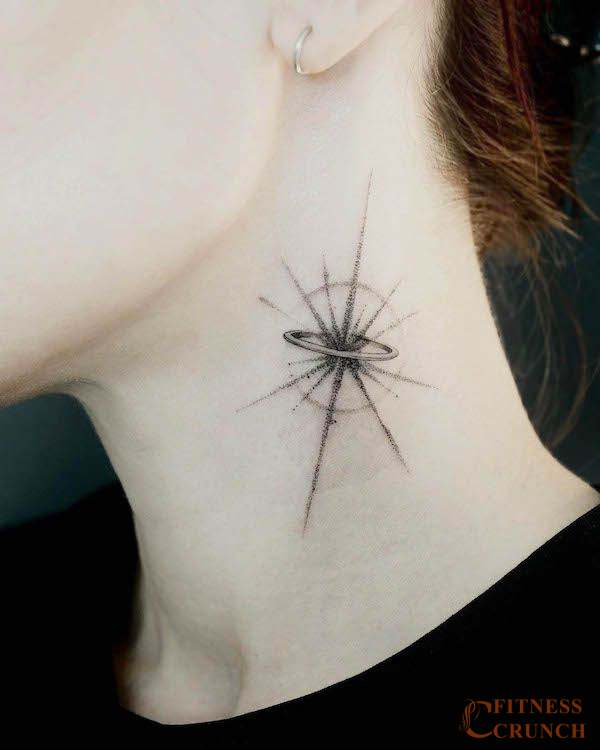 Neck Star Tattoo