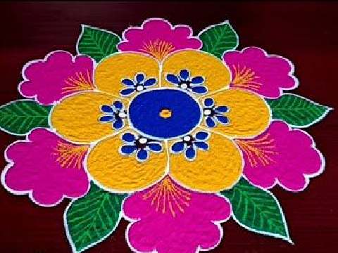 Rangoli Designs Of Flowers