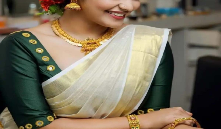 Mirror Work Kerala Saree Blouse Designs 2018