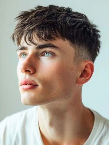 Triangle Face Shape Hairstyle Male Without Beard