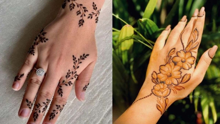 Small Back Hand Mehndi Design Simple And Easy