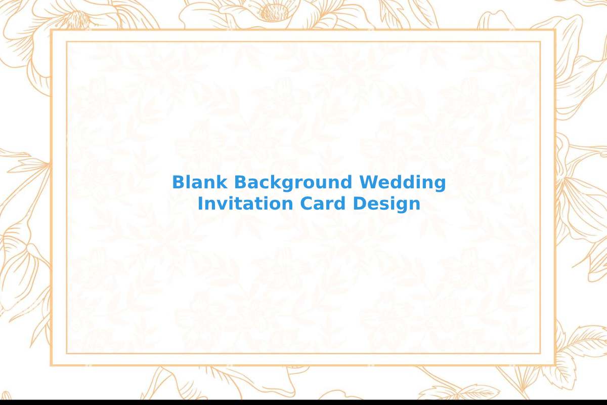 blank background wedding invitation card design