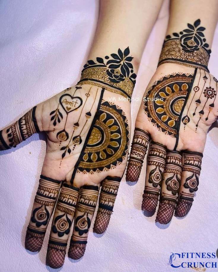 Stylish Front Hand Mehndi Designs