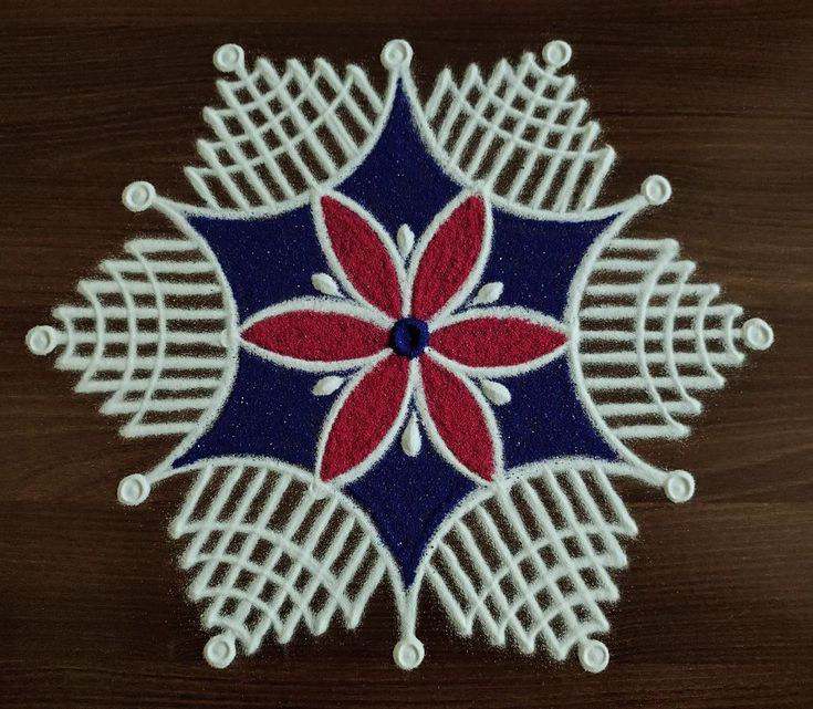 Kolam designs with colors